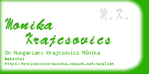 monika krajcsovics business card